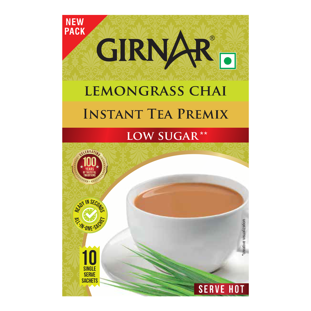 Instant Tea Premix With Lemongrass (Low Sugar) 10 Sachets