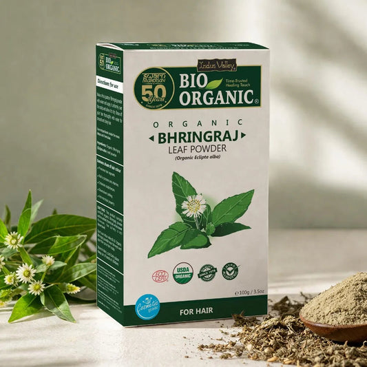 【Indus Valley】 Bio Organic Bhringraj Powder - 100gm｜ビオ オーガニック ブリンガラジパウダー｜100g
