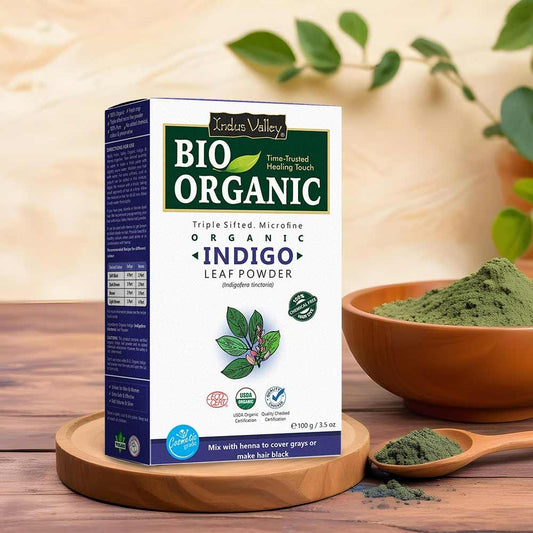 Bio Organic Indigo Leaf Powder for Natural Hair Coloring 500 g