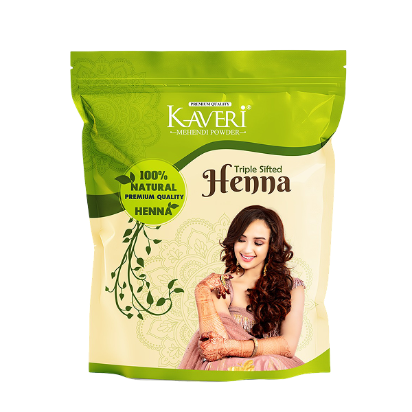 Kaveri Triple Sifted Mehendi Powder 100% Natural Henna Powder for Hair, Hands & Feet 500g