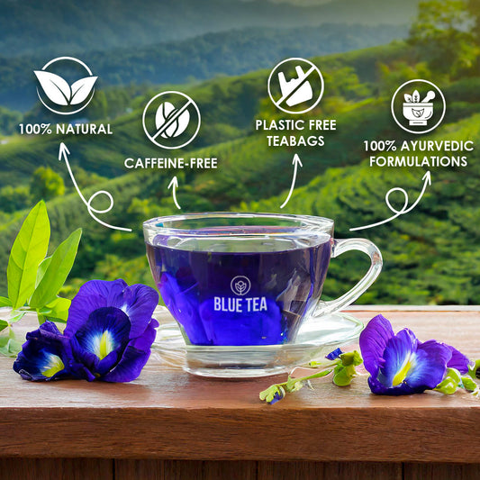 Butterfly Pea Lemongrass Herbal Tea - 60 Tea Bags 60 Tea Bags