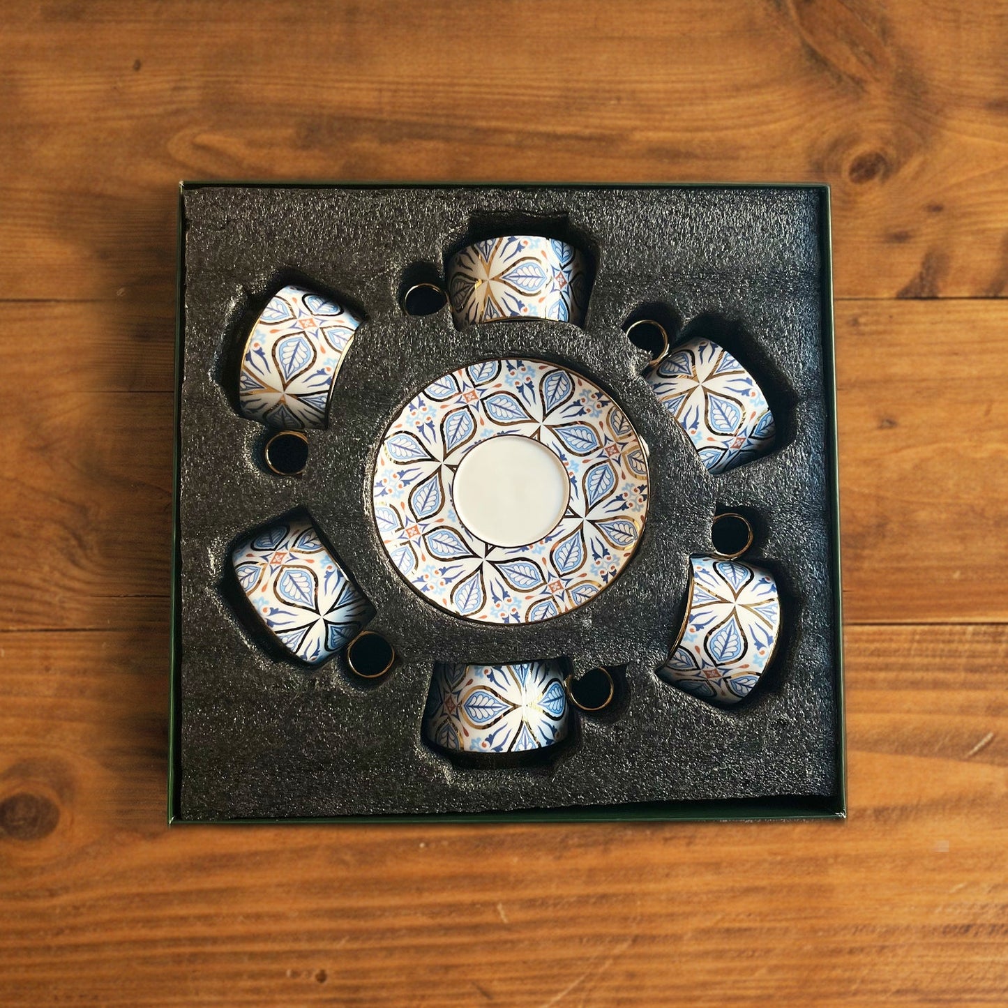 Imperial Mosaic Tea Set (6 Cups & Saucers) – 200 ML Each 200ml