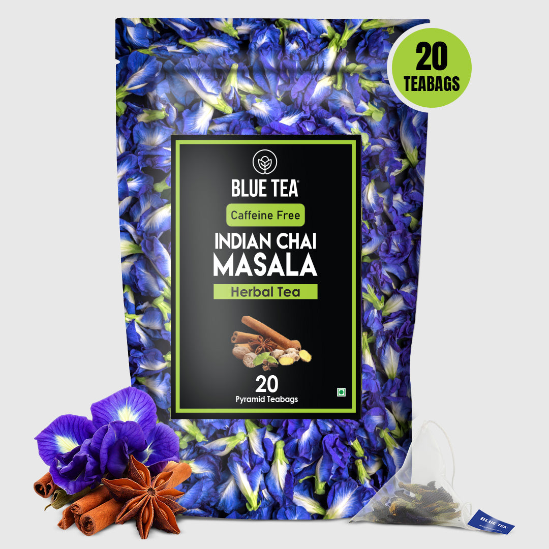 Blue Tea Indian Chai Masala (Calming Blue Tea) - 20 tea bags 20 Tea Bags