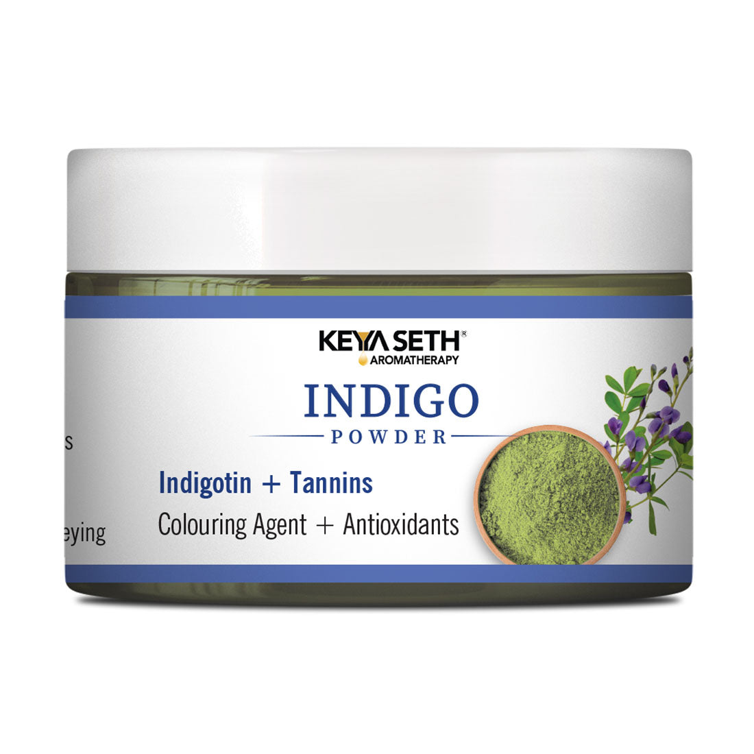 Indigo Powder Hair Pack with Indigotin & Tannins for Natural Hair Dye, Soothing Care, Lustrous Shine, Revitalization & Grey Prevention 75g