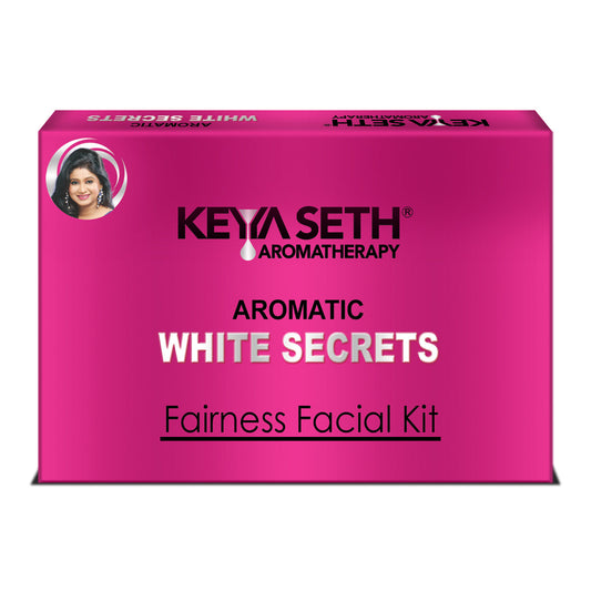 Aromatic White Secrets (Fairness Facial Kit) with Pure Essential oils & Fresh Green Herbs -Instant White, Bright, Shine & Youthful Glow Skin 23g