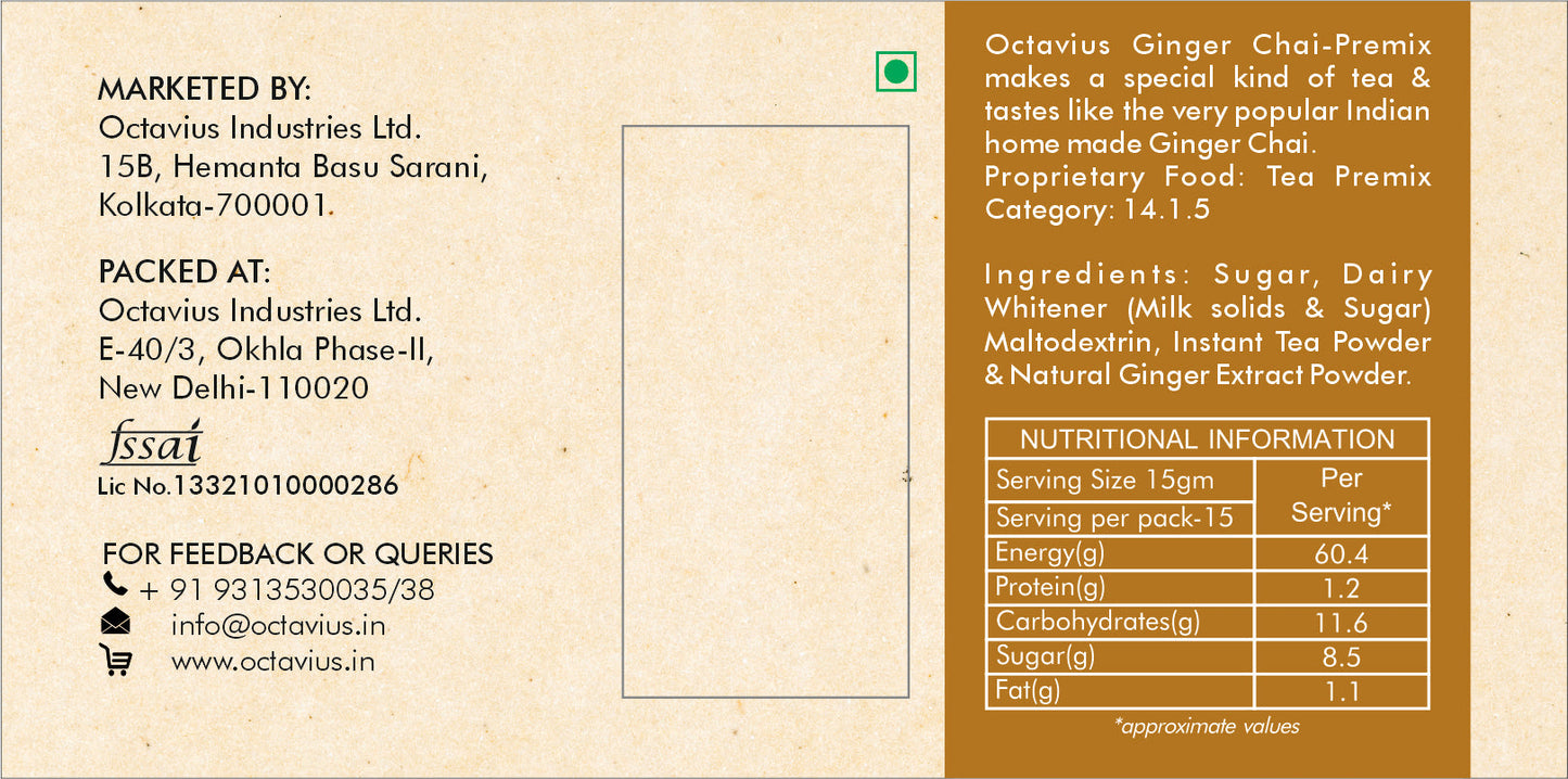 Ginger Chai Instant Premix 10 Sachets