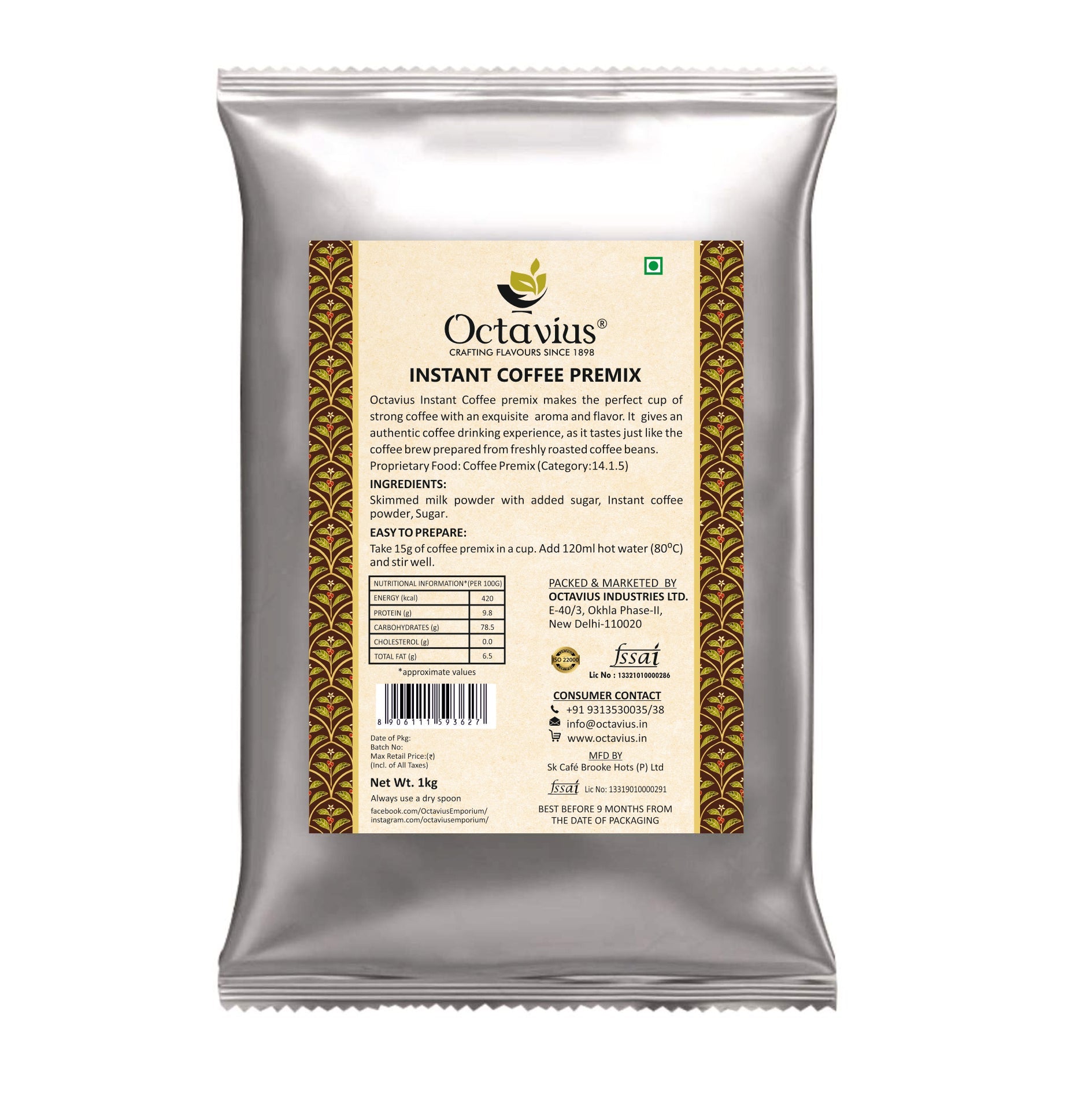 Instant  Coffee Premix -1kg ( For Vending Machine ) 1kg