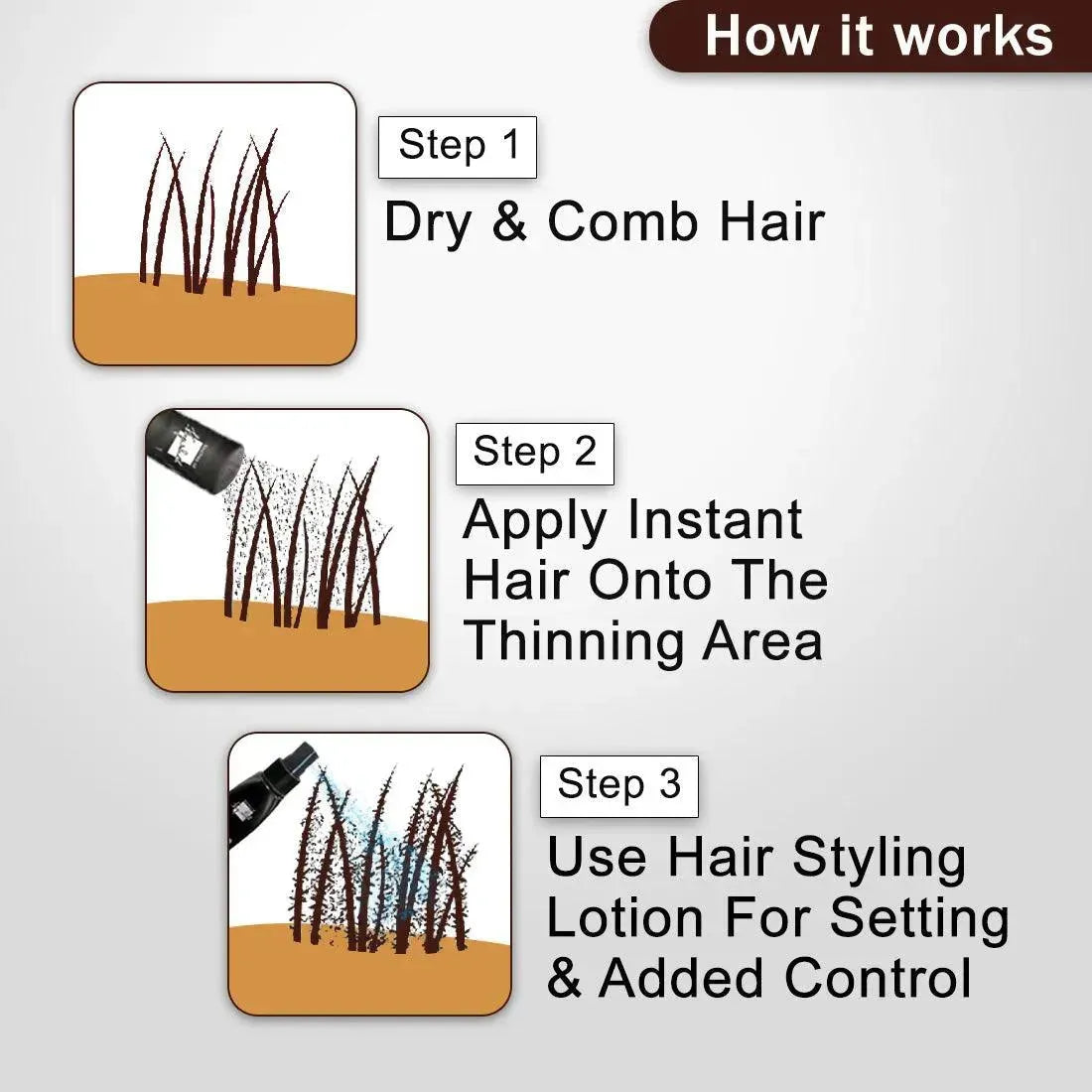 Instant Hair Brown Refill Pack - Instant Hair Brown Refill Pack - Hair Building & Thickening Fibers for Thinning Hair & Hair Loss Concealer