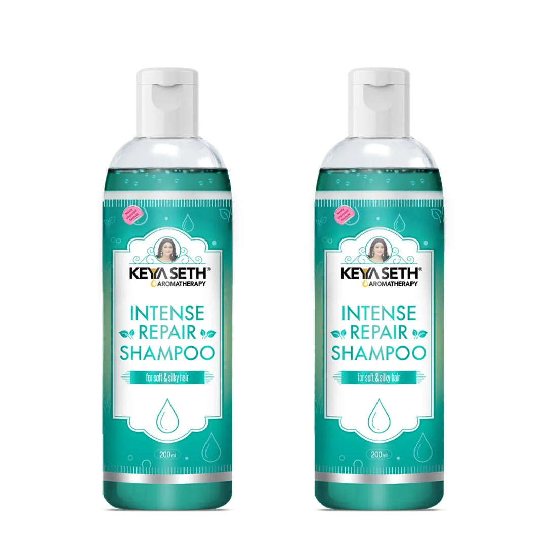 Intense Repair Shampoo for Dry Damaged Hair- Softens, Nourishes & Strengthens Hair with Pro -Vitamin B5 & Geranium Oil 200ml x 2