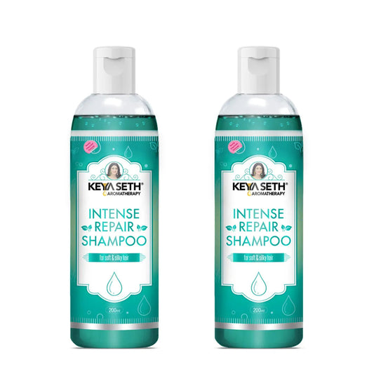 Intense Repair Shampoo for Dry Damaged Hair- Softens, Nourishes & Strengthens Hair with Pro -Vitamin B5 & Geranium Oil 200ml x 2