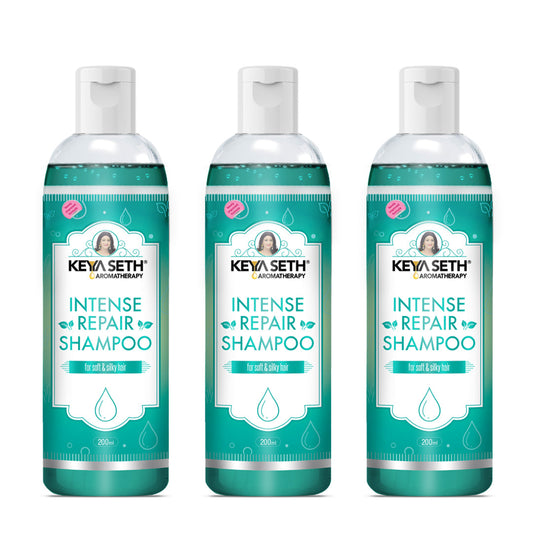 Intense Repair Shampoo for Dry Damaged Hair- Softens, Nourishes & Strengthens Hair with Pro -Vitamin B5 & Geranium Oil 200ml x 3