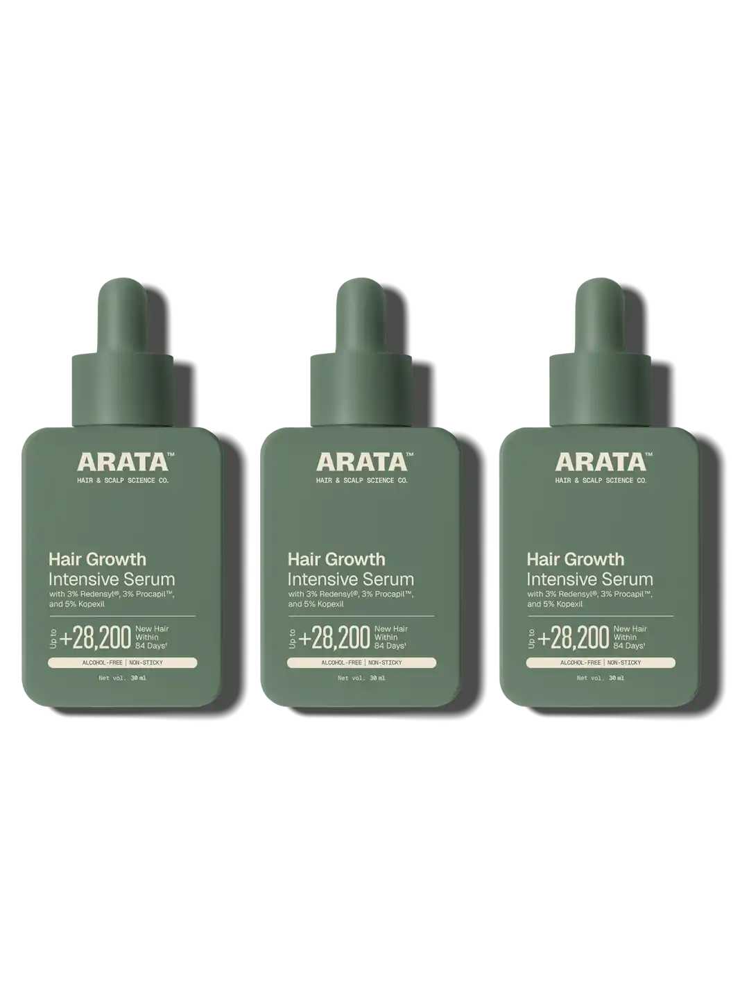 【Arata】 Hair Growth Intensive Serum - Pack of 3｜ヘアグロース インテンシブセラム 3本セット