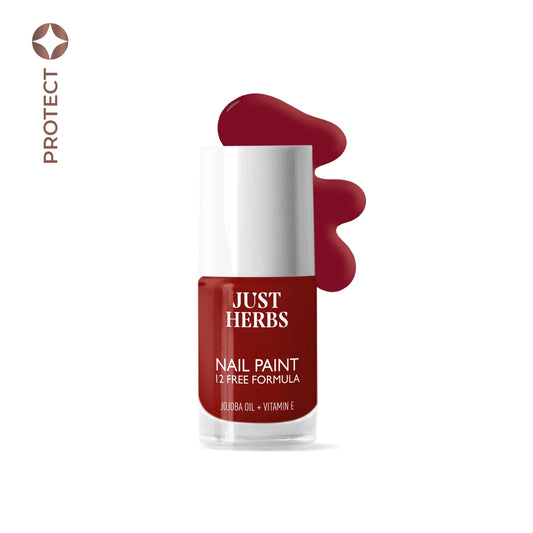【Just Herbs】 Nail Paints | 12-Free Formula 04 Burgundy Beauty