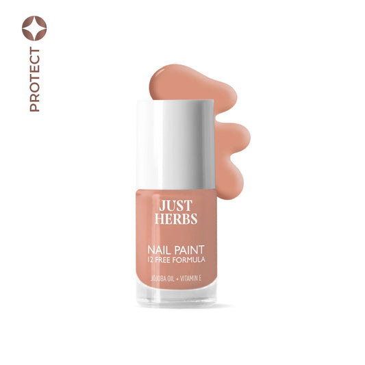 【Just Herbs】 Nail Paints | 12-Free Formula 16 Nude Elegance