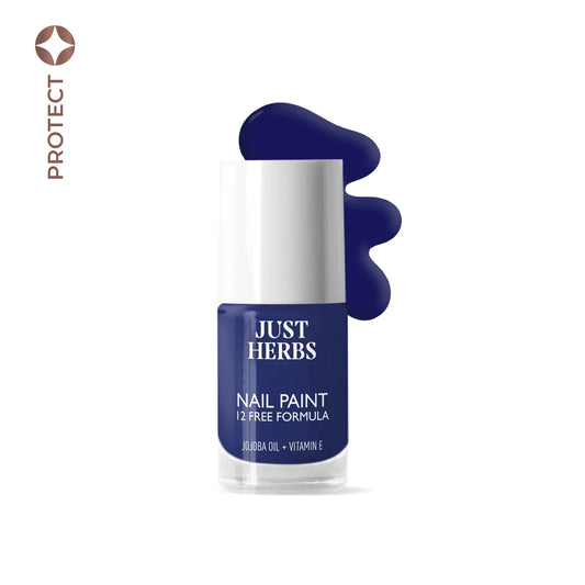 【Just Herbs】 Nail Paints | 12-Free Formula 17 Midnight Blue