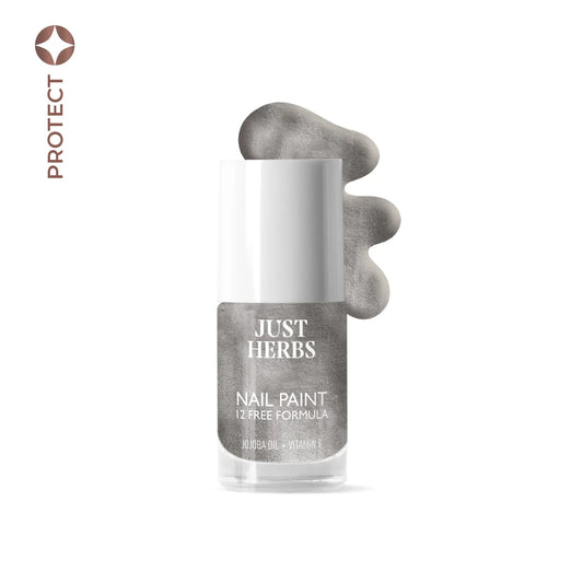 【Just Herbs】 Nail Paints | 12-Free Formula 24 Silver Lining