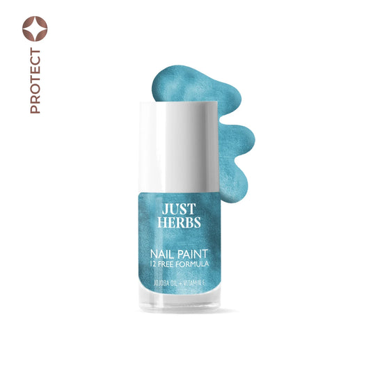【Just Herbs】 Nail Paints | 12-Free Formula 30 Enchanted Sapphire
