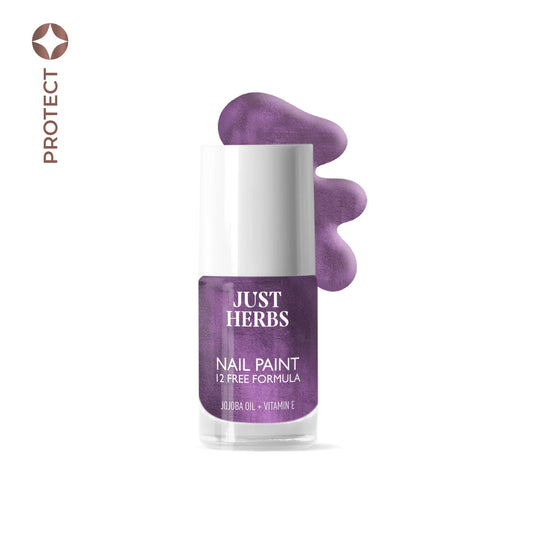 【Just Herbs】 Nail Paints | 12-Free Formula 42 Twilight Violet
