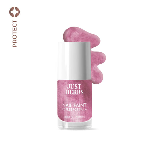 【Just Herbs】 Nail Paints | 12-Free Formula 44 Pink Pearl