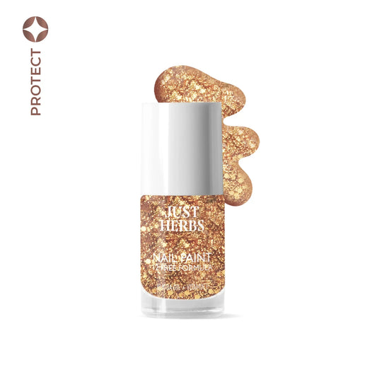 【Just Herbs】 Nail Paints | 12-Free Formula 47 Glitz Copper