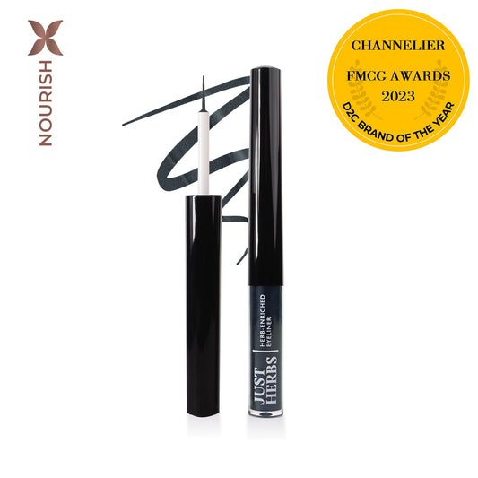 Herb-Enriched Waterproof Eyeliner Organic with Jojoba Oil & Vitamin E