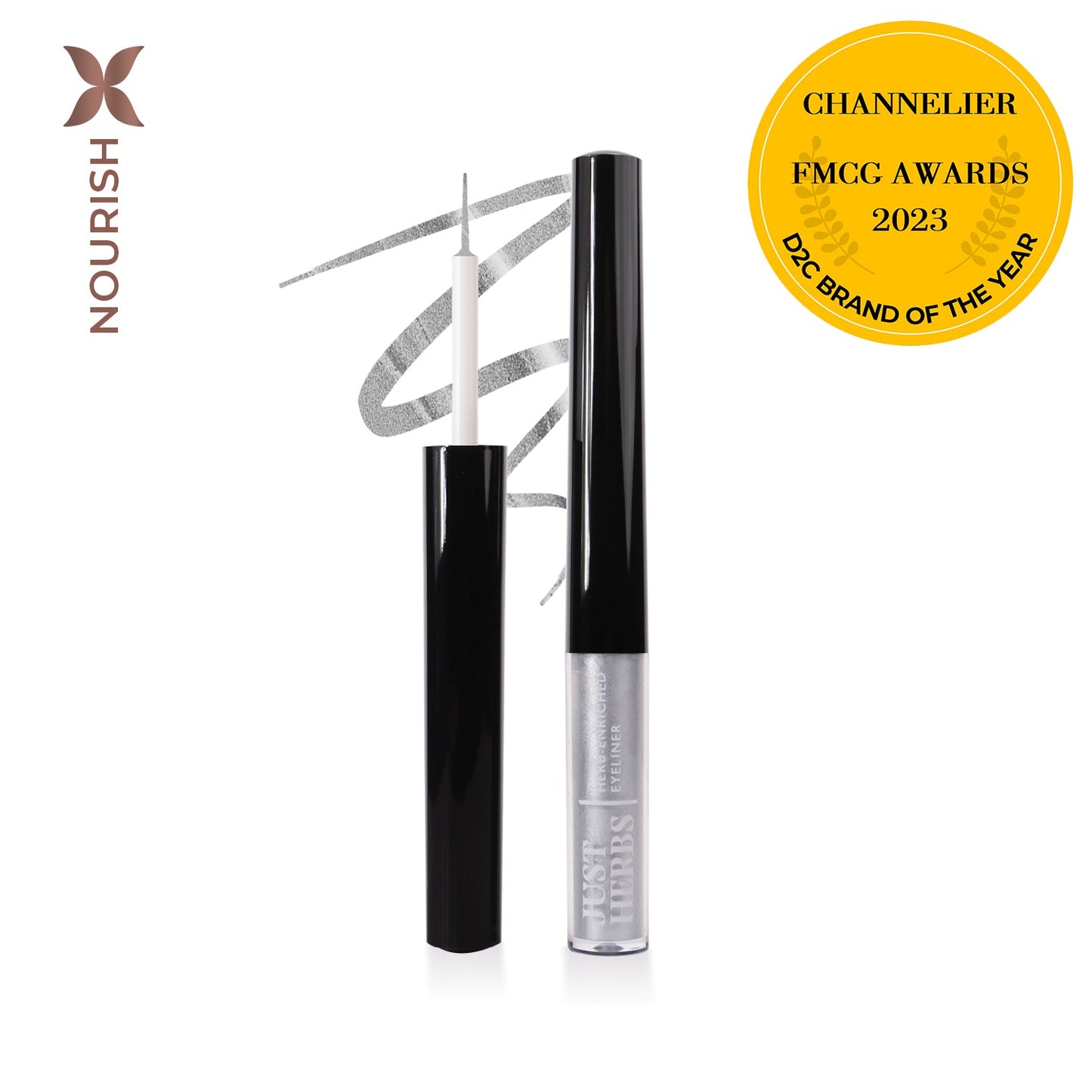 Herb-Enriched Waterproof Eyeliner Organic with Jojoba Oil & Vitamin E