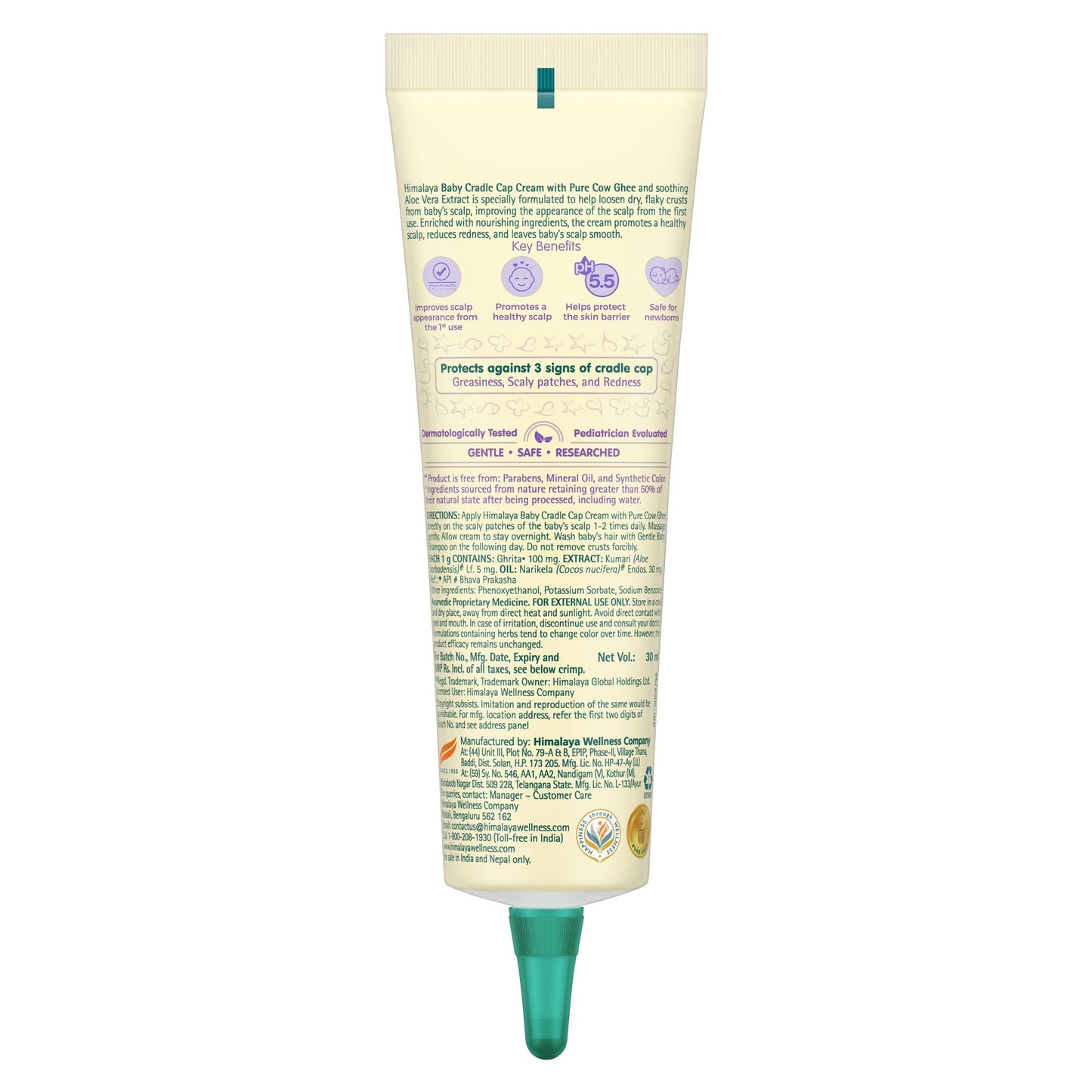 Himalaya Baby Cradle Cap Cream with Pure Cow Ghee 30ml