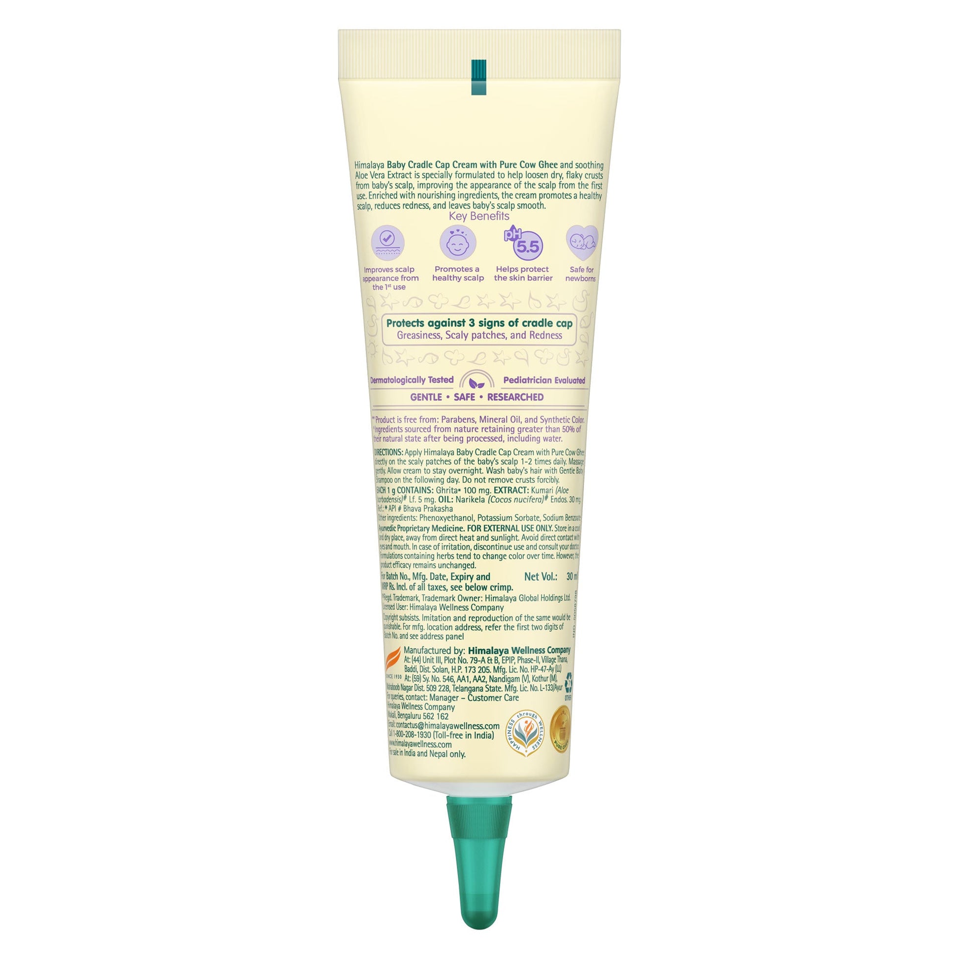 Himalaya Baby Cradle Cap Cream with Pure Cow Ghee 30ml
