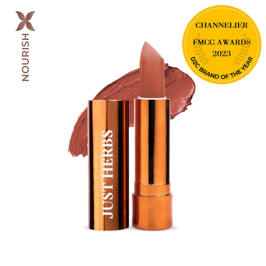 【Just Herbs】 Long Stay Ultra Matte Lipstick with Shea Butter and Jojoba Oil 13 Cocoa Crush
