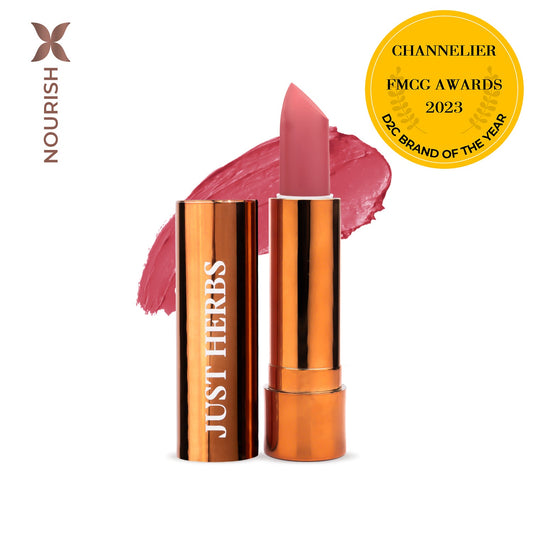 【Just Herbs】 Long Stay Ultra Matte Lipstick with Shea Butter and Jojoba Oil 20 Spicy Nude