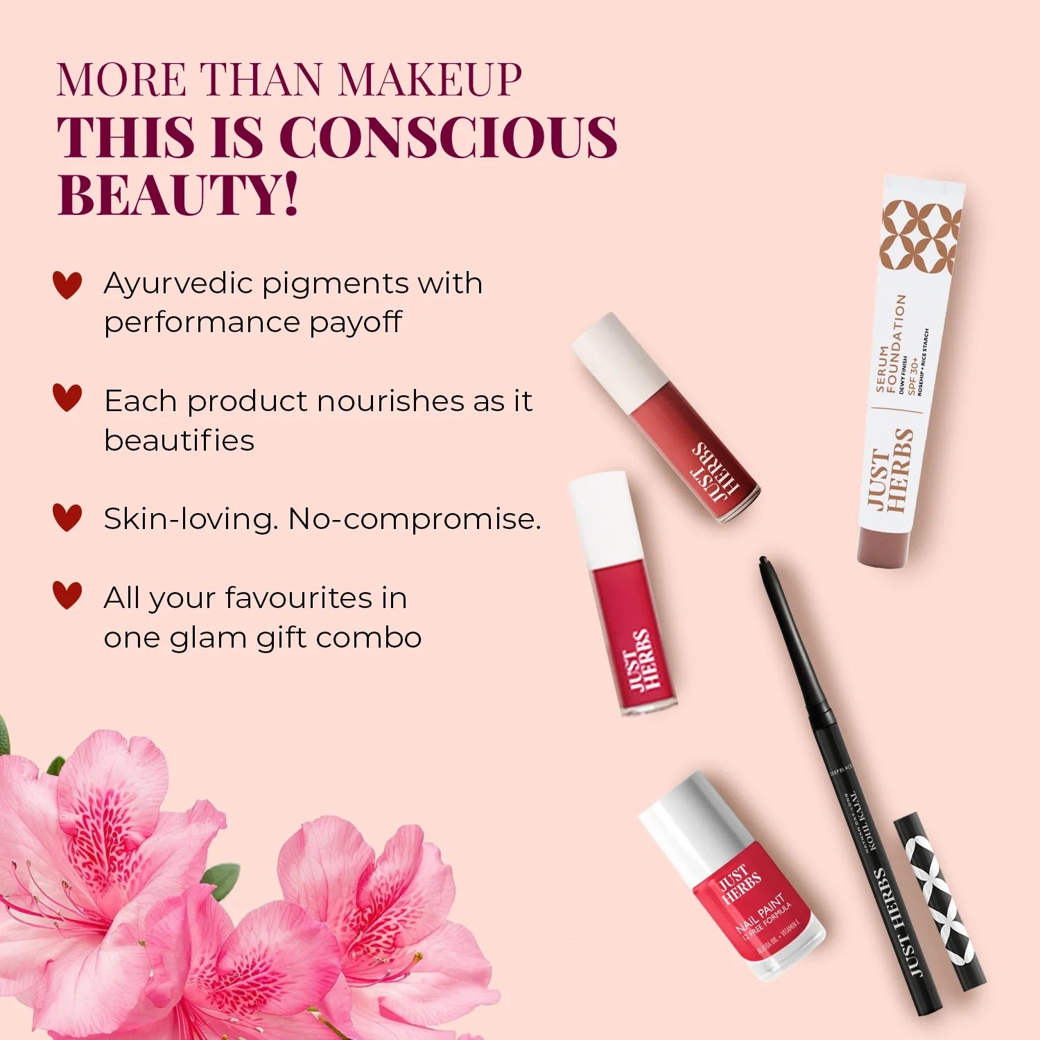 Just Herbs Naturally Chic Makeup Hamper | For Her | Makeup Gift Kit