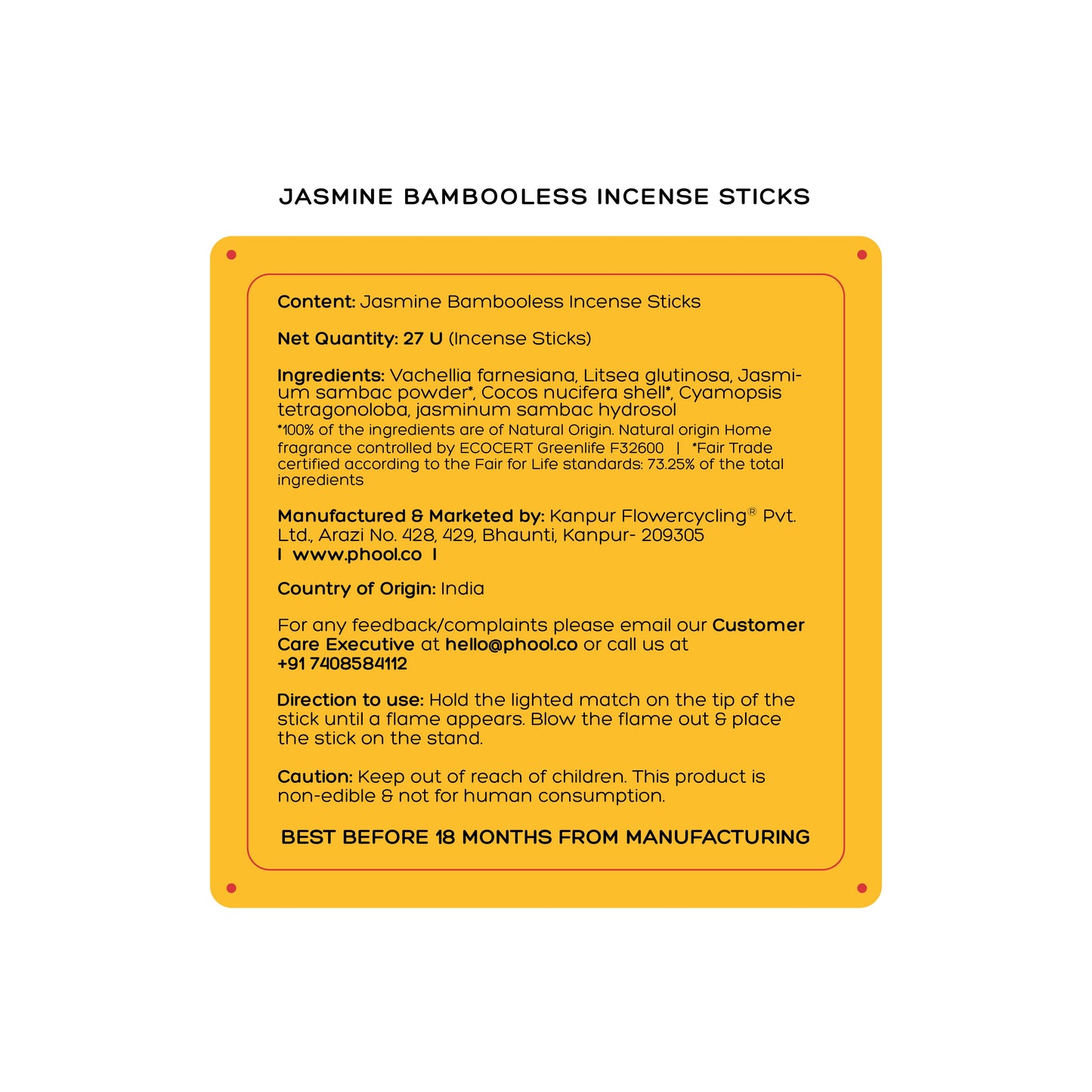 Bambooless Incense Sticks - Jasmine