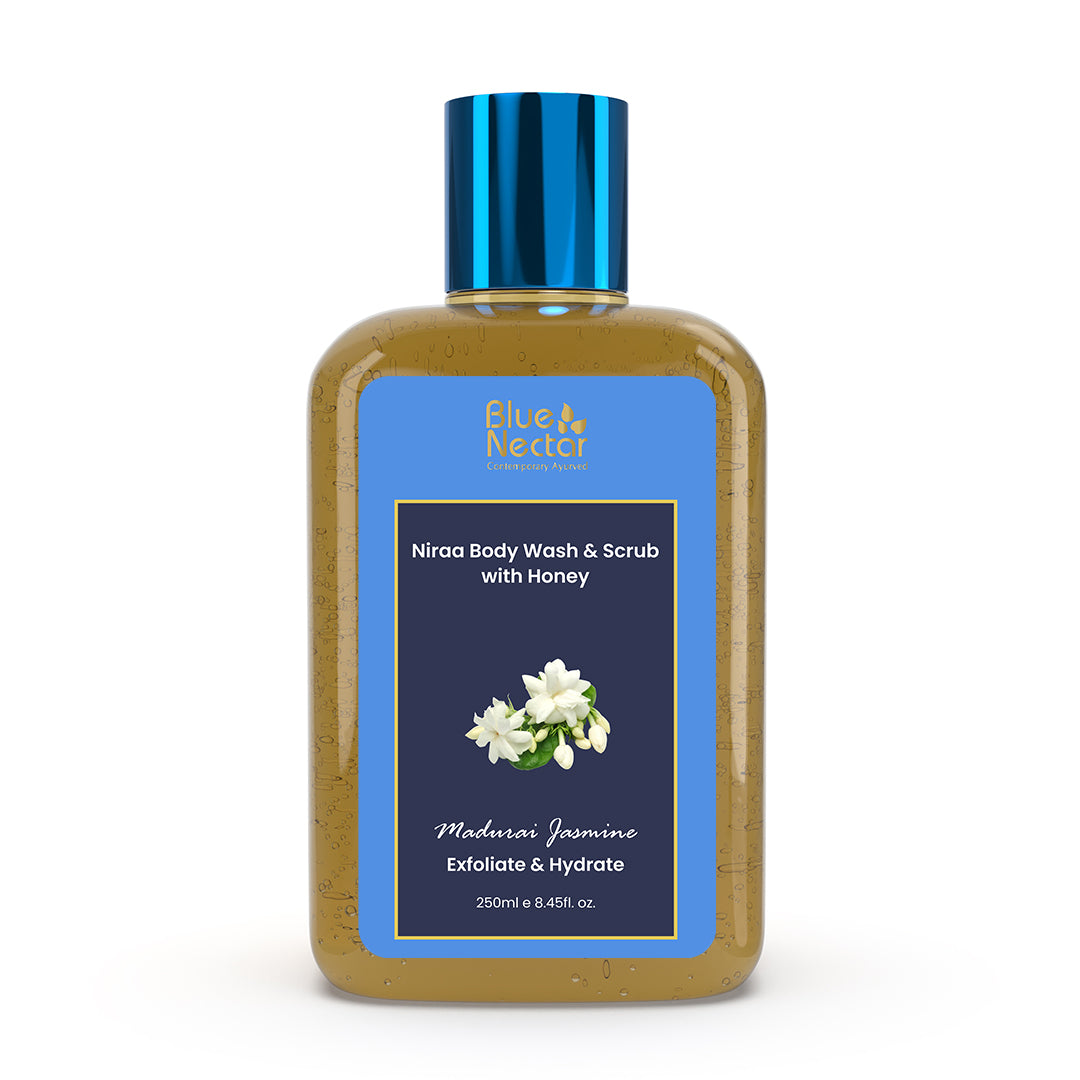 2-in-1 Body Wash & Scrub with Honey for Exfoliation and Hydration (10 herbs, 250 ml) (Vanilla) 250ml