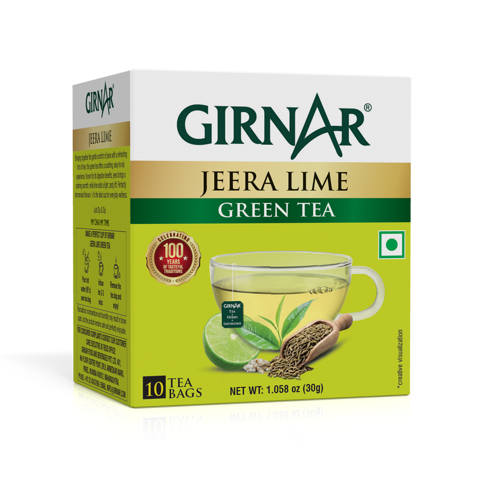 Green Tea Bags - Jeera Lime 25 Tea Bags