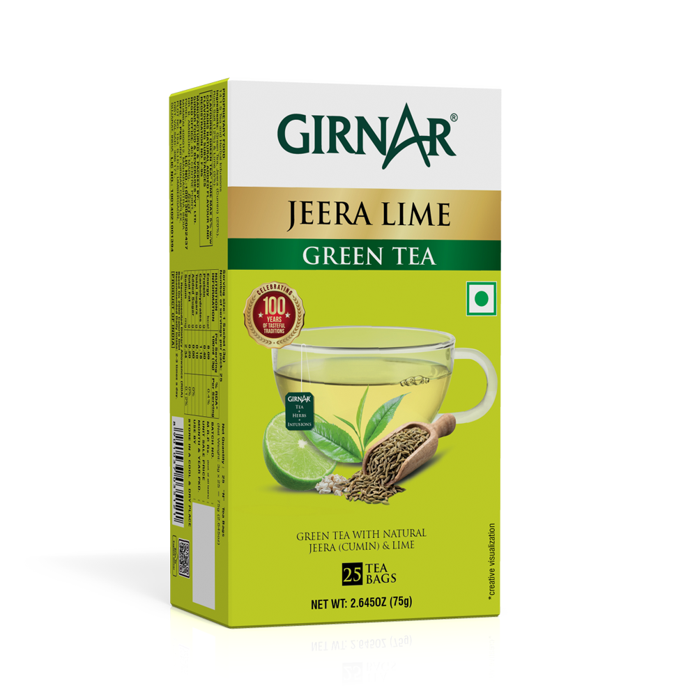 Green Tea Bags - Jeera Lime 25 Tea Bags