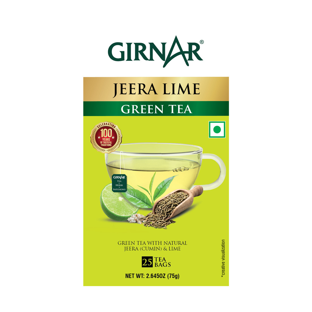 Green Tea Bags - Jeera Lime 10 Tea Bags