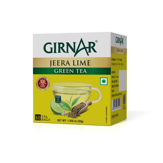 Green Tea Bags - Jeera Lime 10 Tea Bags