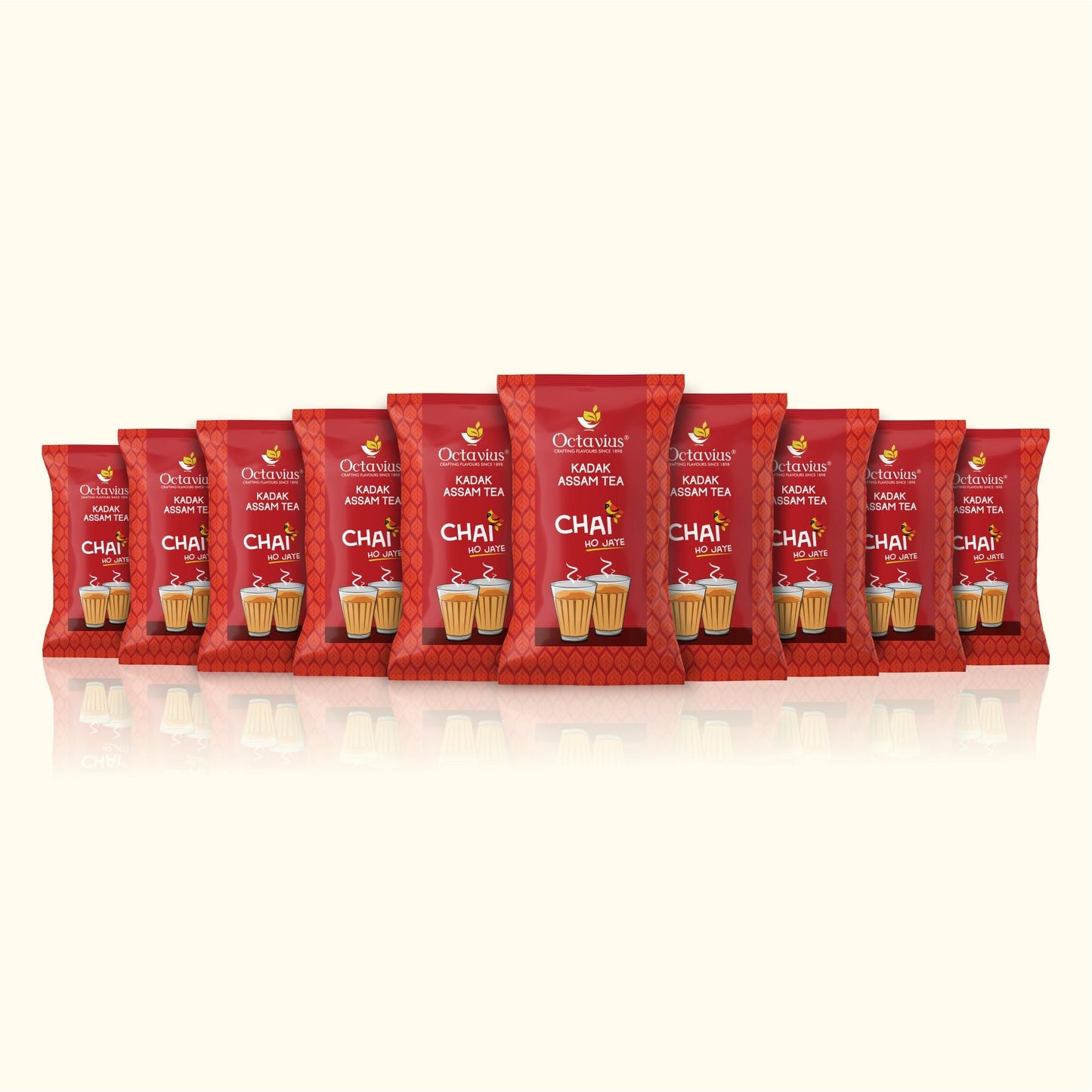 Octavius KADAK Assam CTC Chai (1kg Pack of 10) | Strong Kadak Regular Black Tea - 10 Kg 1kg
