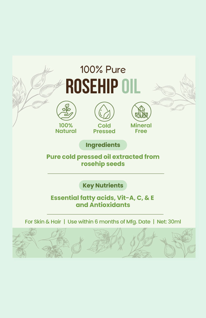 Pure Cold Pressed Rosehip Oil 30ml