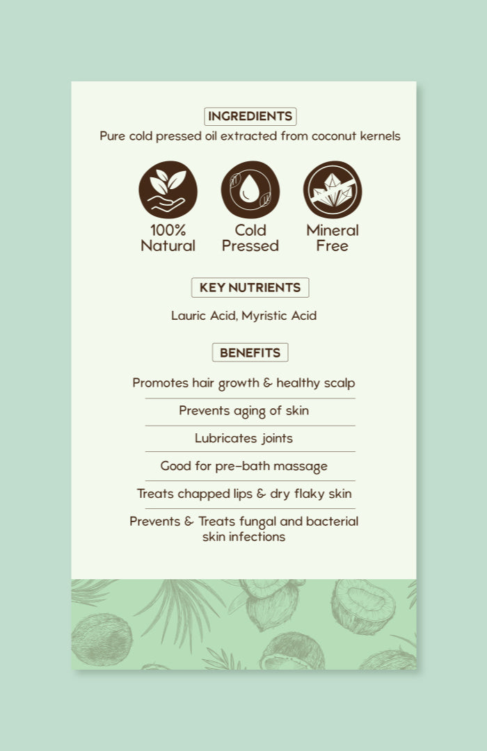 Pure Cold Pressed Coconut Oil 200ml