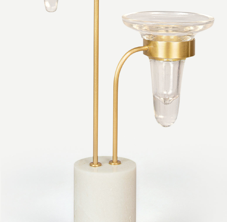 LUMIERE PETITE CANDLE HOLDERS 長さ: 28、幅: 11、高さ: 59.5