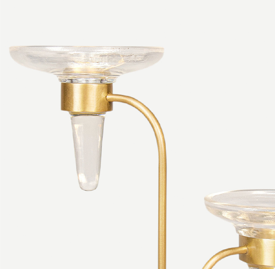 LUMIERE PETITE CANDLE HOLDERS 長さ: 28、幅: 11、高さ: 59.5