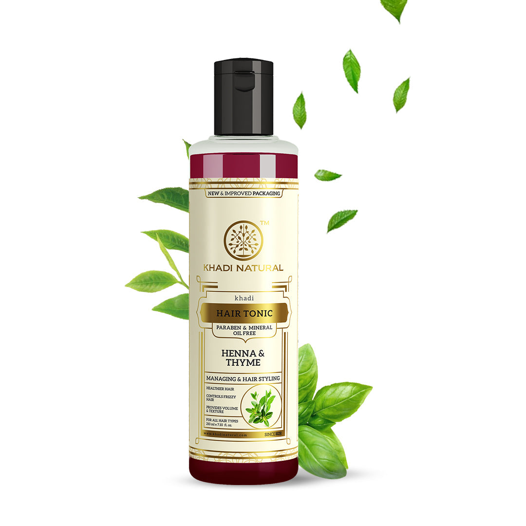 Henna Thyme Hair Tonic Paraben & Mineral Oil Free 210ml