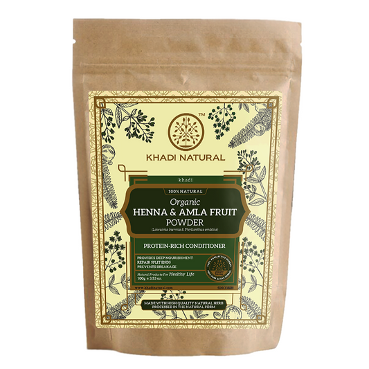 Organic Henna & Amla Fruit Powder For Hair Care - 100% Natural 100gm