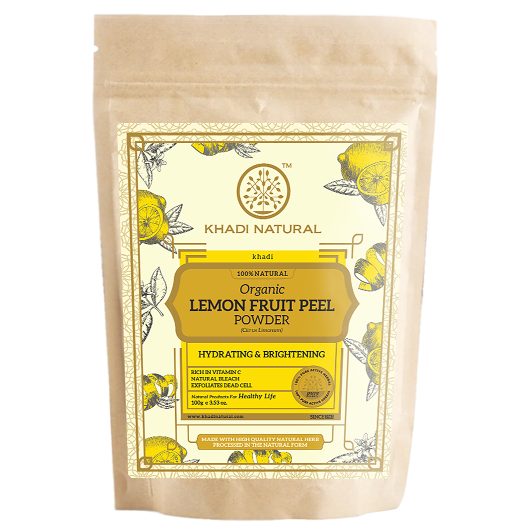 Organic Lemon Fruit Peel Powder For Hair Care - 100% Natural 100gm