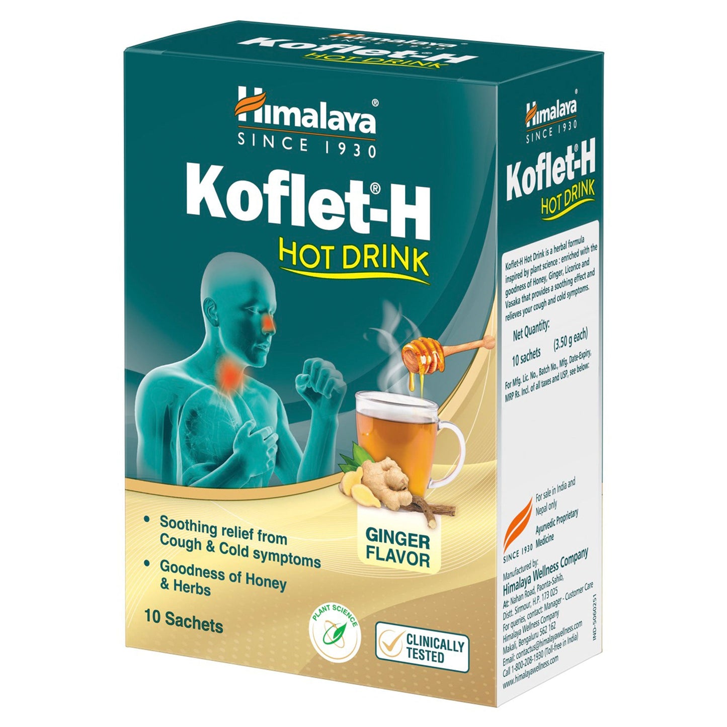 Himalaya Koflet-H Hot Drink (Ginger Flavor) - 10s