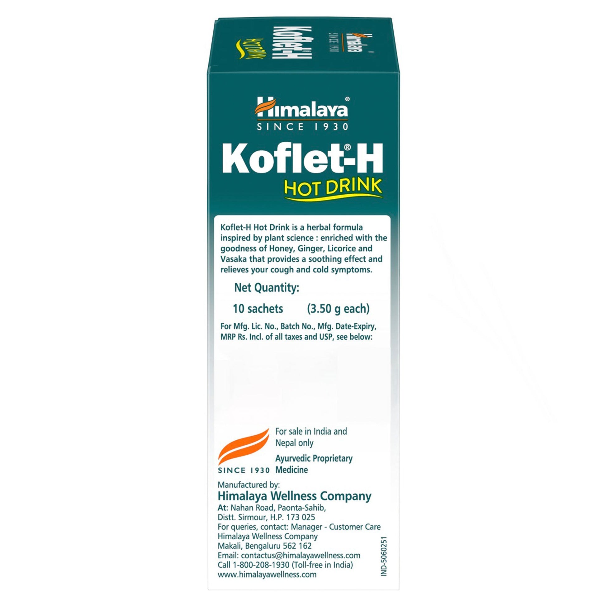 Himalaya Koflet-H Hot Drink (Ginger Flavor) - 10s