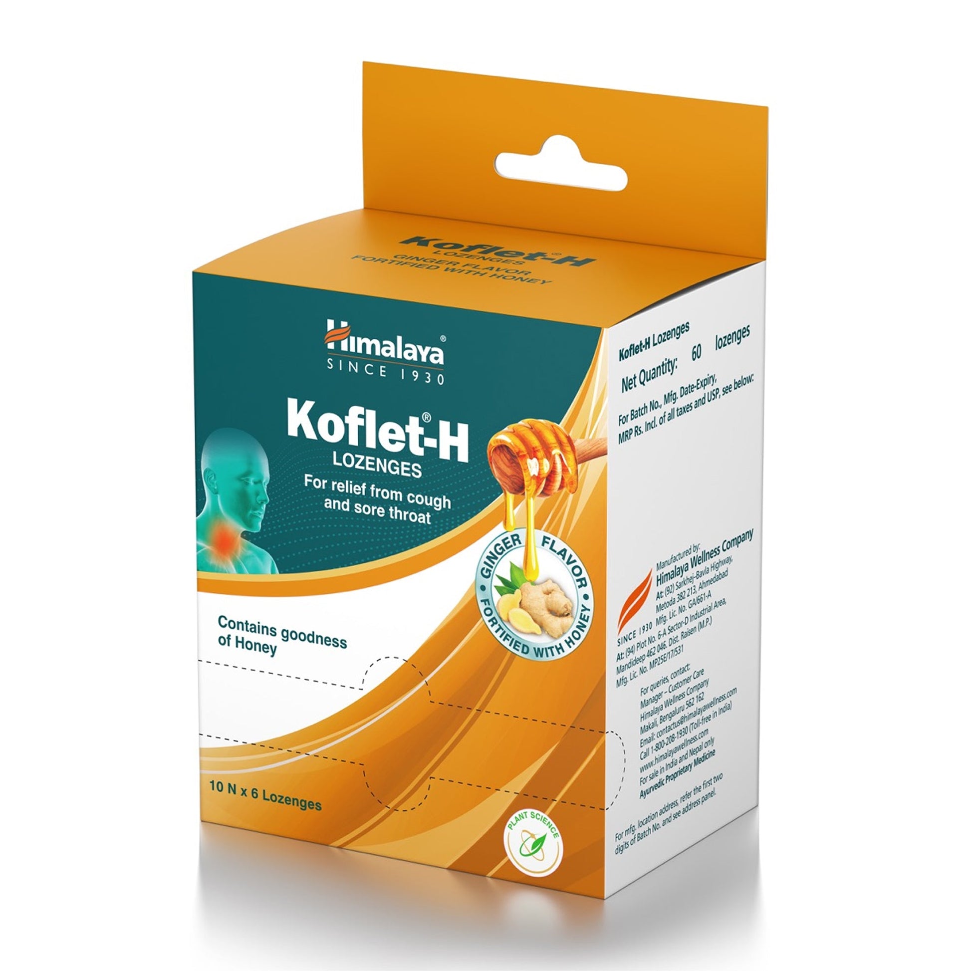 Koflet-H Lozenges 10N x 6's (Orange + Ginger Flavour)