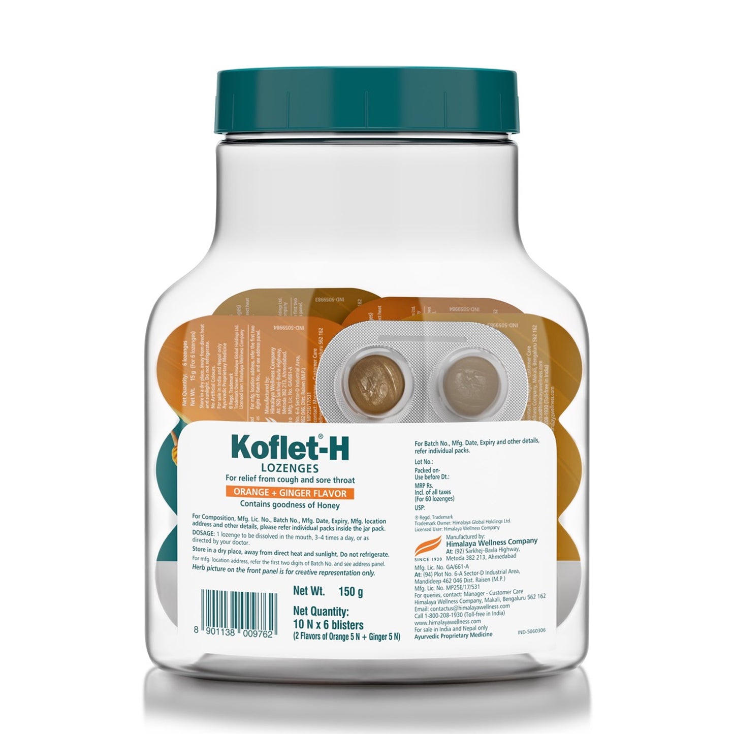 Koflet-H Lozenges 10N x 6's (Orange + Ginger Flavour)