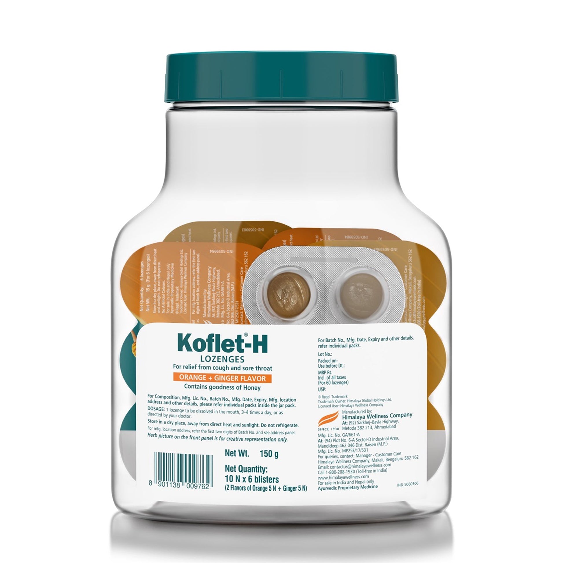 Koflet-H Lozenges 10N x 6's (Orange + Ginger Flavour)